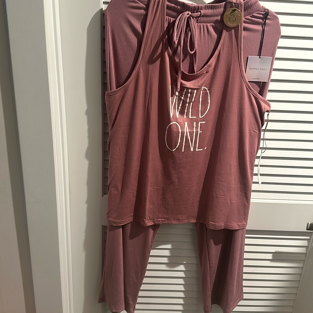 Happily Grey & Ray Dunn Separates sleeveless pajamas.